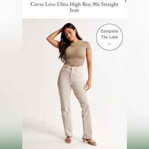 Abercrombie 90s Straight Jeans Curve Love Size 25